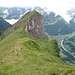 beim Abstieg zieht die Wolke weiter: Genial, der Blick auf den "Stoß" über der Bregenzer Ache