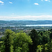 Aussicht vom Rastplatz Üetliberg auf Zürich und den Zürichsee