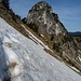 Auf dem Weg zum Laubeneck muß man ein paar Schneefelder queren