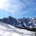 Blick Richtung Süden,Monte Mulaz(2906m)-links,Cima di Bureloni(3130m) und Cima  della  Venzzana(3192m)-mitte und Cimon della Pala(3184m)-rechts.