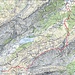 Mein GPS-Track in der 25'000er Karte