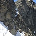 Das erste Schneefeld am Klettersteig zum Großen Ifinger