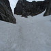 hier spurten wir im Couloir hoch