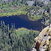 Looking down to my starting Point: Lilly Lake