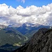 Cima Malinverno-links,Cima Juribrutto(2697m) und Cima Bocche(2745m-mitte),Pala Dolomiten ganz  rechts im Hintergrund.