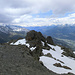 Panorama kurz vor dem Gipfel, Jägerchürz in der Mitte