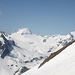 <b>Corno di Ban (3028 m), Punta d'Arbola (3235 m) e Hohsandhorn (3182 m).</b>
