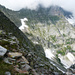 Auf dem Grat zum Basal - Blick in den Talabschluss des Val Nedro mit der Cima di Nedro 2622m im Nebel