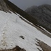 Schneefeld im Übergang zum Altmannsattel