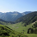 Rückblick in den Talkessel der Garnitza-Alpe