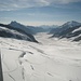 Blick vom Jungfraujoch zum Konkordiaplatz