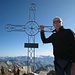 Christian beim Gipfelkreuz am Oberaarhorn 3631müM