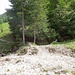 Hier ist die kleine Brücke & anschließender Rinne kurz vor dem Aufstieg zur SiplingerAlpe