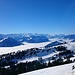 Blick von Kulm über den Rotstock Richtung Innerschweizer und Berner Alpen.