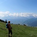 Innehalten und schauen. Die Ortlerberge steckten bald einmal in Quellwolken, die erst gegen Abend wieder verschwanden