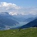 Blick zum Reschensee und nach Österreich hinüber