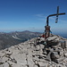 Monte Vettore - Am Gipfel. Der Berg ist mit 2.476 m die höchste Erhebung der Monti Sibillini und auch der Region Marken.