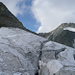 Links Übergang bei P. 3373 mit zerschrundenem Gletscher