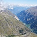 Mattertal, Rhonetal und im rechten Hintergrund der Aletschgletscher
