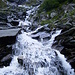 La cascata che raccoglie le acque dell pianoro dell'Alpe di Scaradra