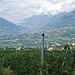 Blick über Dorf Tirol ins Vinschgau