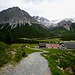 Alp Buffalora mit Blick auf die Ofenstrasse und das Berggasthaus Buffalora