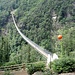 Die Hängebrücke über das Valle di Sementina: Ponte Tibetano Carasc
