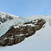 Vor dem Abbruch auf dem Steigletscher.<br />Hier biegt man nach rechts ab und erreicht über die Steilstufe das Gletscherplateau welches bis zur Gwächtenhorn Nordostflanke heranreicht.