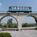 San Marino - Am Fontevecchia-Viadukt bei Valdragone mit dem Wagen AB 51 der (ehemaligen) Bahnlinie Rimini - San Marino.