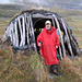 Regen und Nebel. Laponia41 bei der verfallenen Samenkote vor dem Abstieg ins Vistasvaggi (vaggi: samisches Wort für Tal)