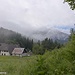 Noch verhüllen dichte Nebelfelder den Blick in die Steiner Alpen