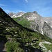 Blick zum Elfererkopf beim Aufstieg zur Fiderepaßhütte