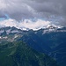 Panorama W von der Punta di Spluga - Walliser Alpen