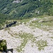 Bocchetta Canova - Blick hinunter zur Capanna Alpe Spluga