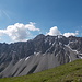 am Steinjöchl mit Blick nach Süden. Ist der Gipfel in der Mitte der Muttekopf?