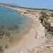 Spiaggia di Makria Miti a sud dell'isola di Paros, vicino ad Aliki.
