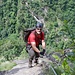 dieser Klettersteig verlangt viel Kraft, da die Tritthilfen sehr sparsam angebracht wurden