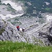 Bergsteiger beim Aufstieg über den SO-Grat