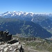 ... und Gipfelkreuzblick zum Mont Blanc