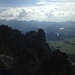 Blick vom Gipfel zu den Allgäuer Alpen