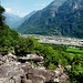 Oberhalb Iragna - Blick nach Biasca und Valle di Blenio  Lukmanierstrecke