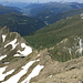 Daxspitze a sx e il più modesto Kalkwandstanghe a dx,visti dalla cima nord del Rollspitze
