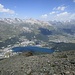 veduta su St. Moritz e il suo lago