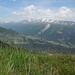 Bellwald und das Goms beim Abstieg zur Fiescheralp aus gesehen