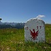 An der Grenze: Grenzstein aus dem Jahre 1557: Tiroler Seite