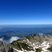 Blick zurück zum Öhrli und unendlicher Fernblick Richtung Norden -<br /> kommt da überhaupt wieder ein höherer Berg? (vielleicht in Norwegen?)