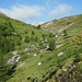 Il valloncello di salita dall'Alp Saluver verso Marguns