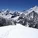 Blick zum Zinalgletscher und den beiden folgenden Gipfeln.