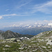 Panorama-Blick vom Grat zum Brudelhorn (rechts) und den Berner Alpen