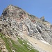 Imposante Südwand der Roten Wand - laut AVF ein II+ Durchstieg möglich